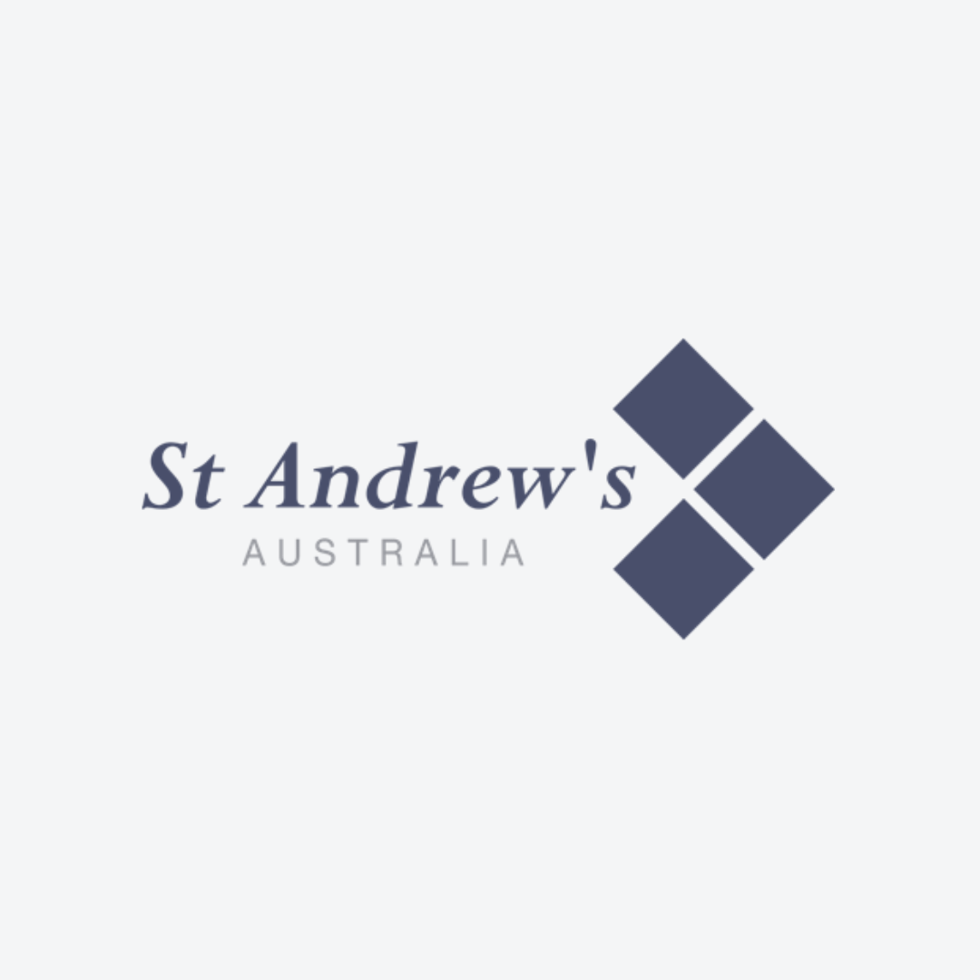 St Andrews Hospital logo australia grey